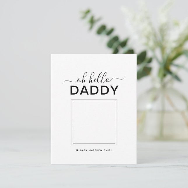 Simple Pregnancy Announcement Ultrasound Photo (Standing Front)