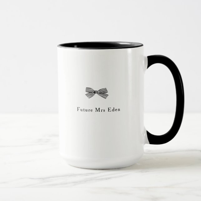 Simple Pretty Bow Future Mrs Bridal Shower Gift Mug (Right)