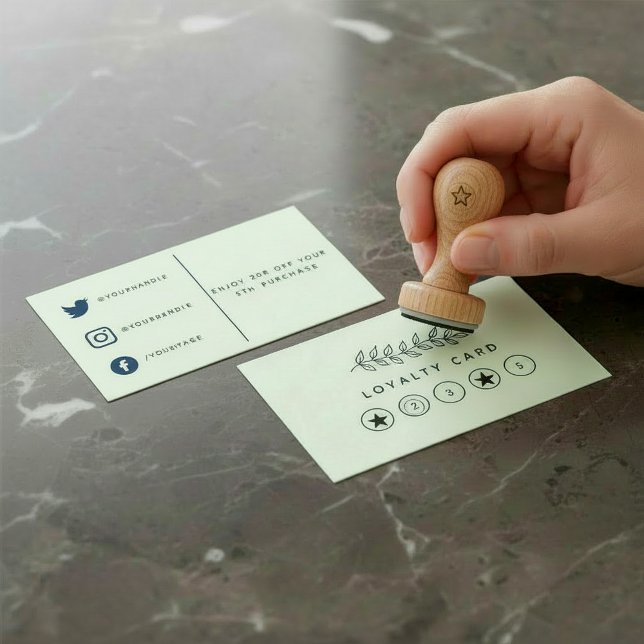 Simple pretty plant shop, garden loyalty card (Simple pretty plant shop, garden loyalty card.)