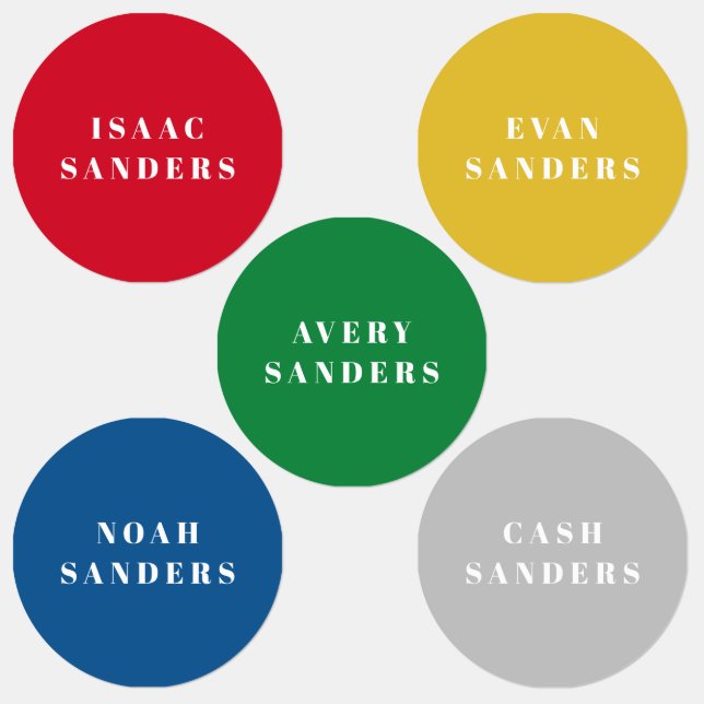 Simple Primary Colours Waterproof Clothing Name (Group)