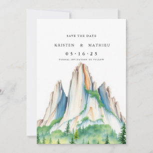 Simple Printable Mountain Save The Date