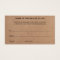 Simple Printed Kraft Beauty Gift Card