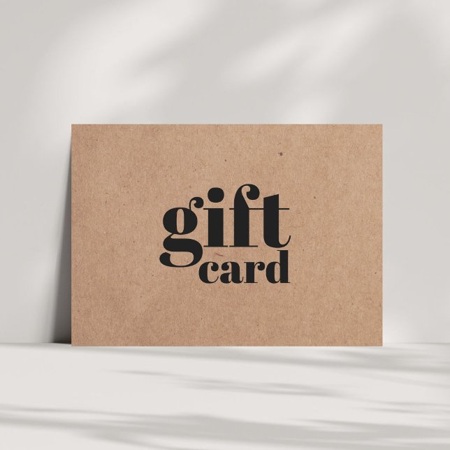 Simple Printed Kraft Beauty Gift Certificate (Creator Uploaded)