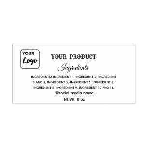 Simple Product ingredients custom logo Self-inking Stamp