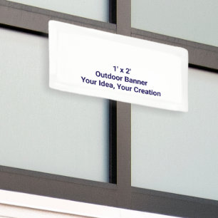 Simple Professional 1' x 2' Outdoor Banner