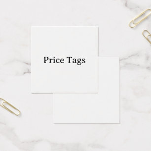 Simple Professional 2.5" x 2.5" Price Tags