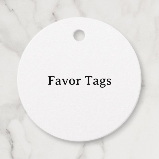 Simple Professional 2" Circle Favour Tags (Front)