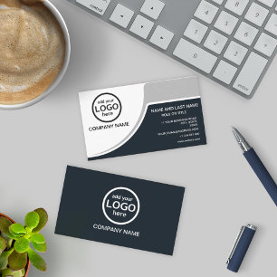 Simple Professional 2 colours add your logo Business Card