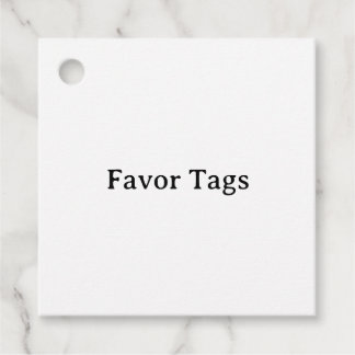 Simple Professional 2" x 2" Square Favour Tags