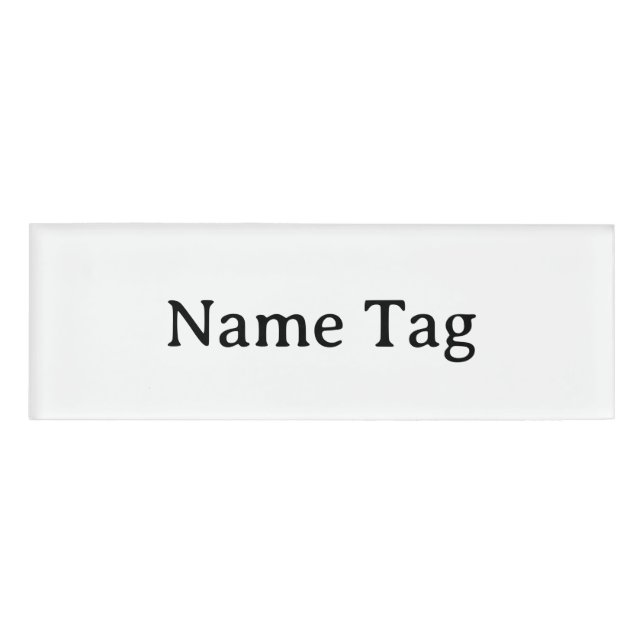 Simple Professional 3" x 1" Name Tag (Front)