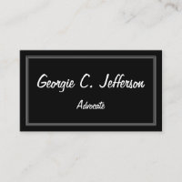 Simple & Professional Advocate Business Card