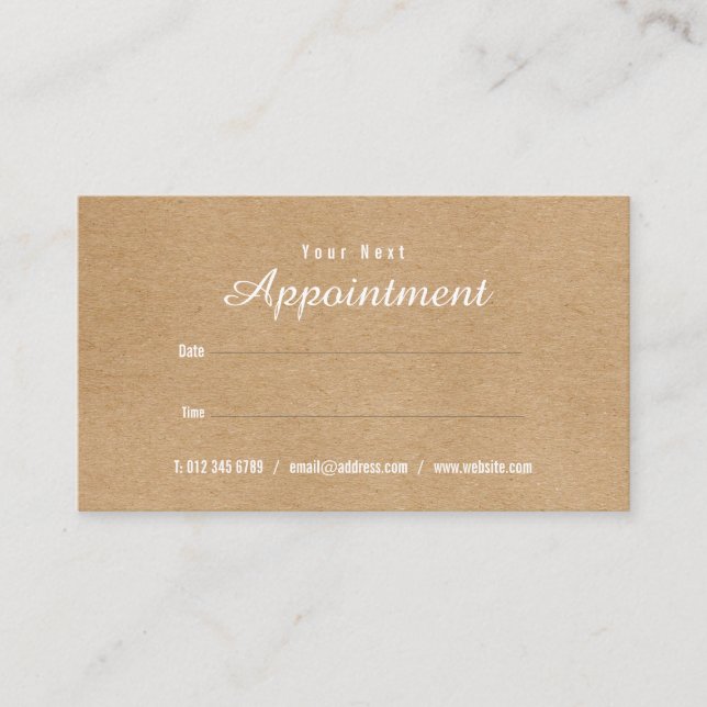 Simple Professional Appointment Reminder Card (Front)