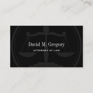 Simple Professional Attorney Lawyer Law Firm Business Card