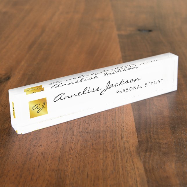 Simple Professional Branding Business Nameplate (Side)