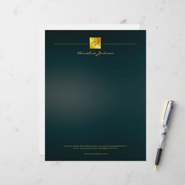 Simple Professional Branding Logo Letterhead (Front/Back In Situ)