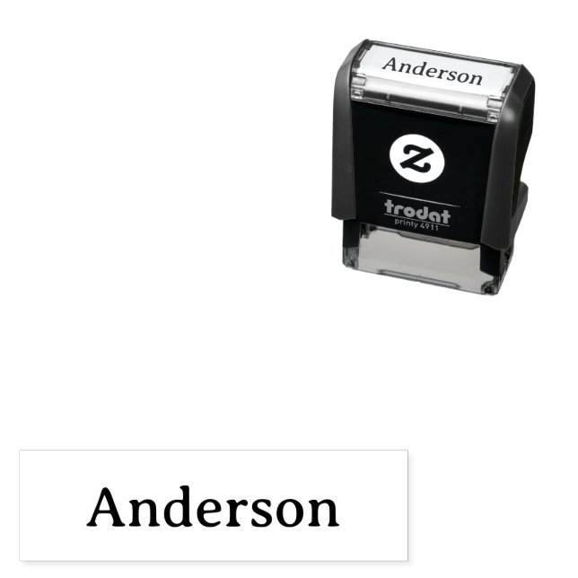 Simple Professional Business 1.4" x 0.4" Self-inking Stamp (In Situ)
