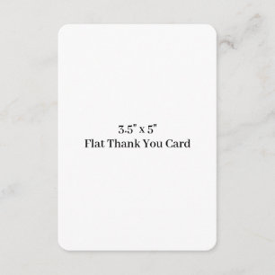 Simple Professional Business 3.5" x 5" Flat Thank You Card