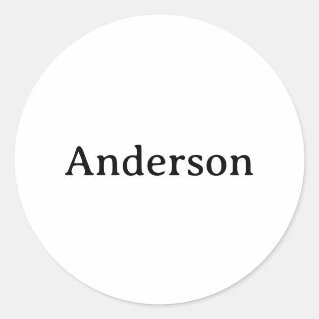Simple Professional Business 3 inch    Classic Round Sticker (Front)