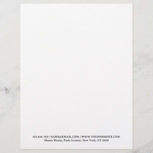 Simple Professional Business Black & White  Letterhead