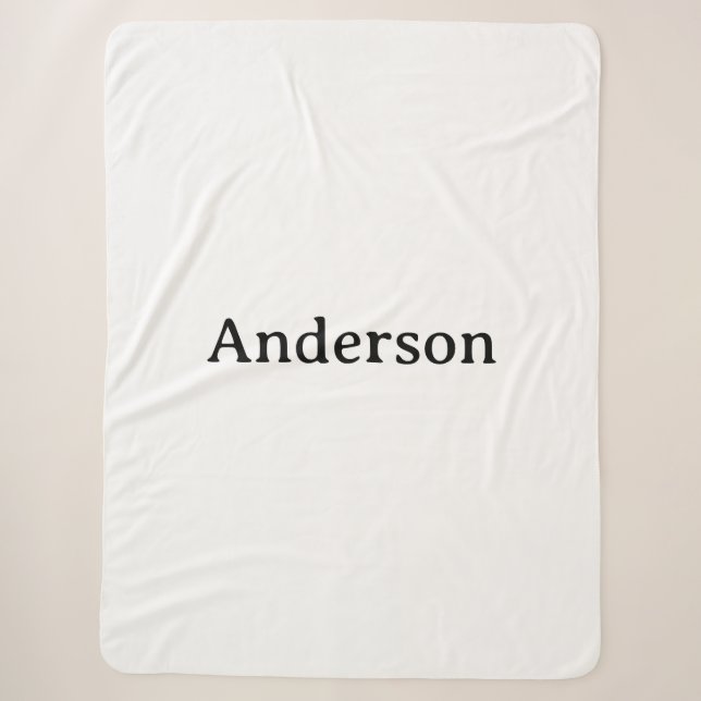 Simple Professional Business Large Sherpa Blanket (Front)