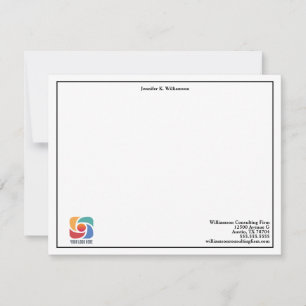 Simple Professional Business Logo Personalized Card