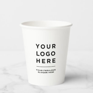Simple Professional Business Logo Slogan Corporate Paper Cups