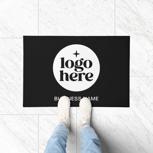 Simple Professional Business Name + Logo Doormat (Indoor)