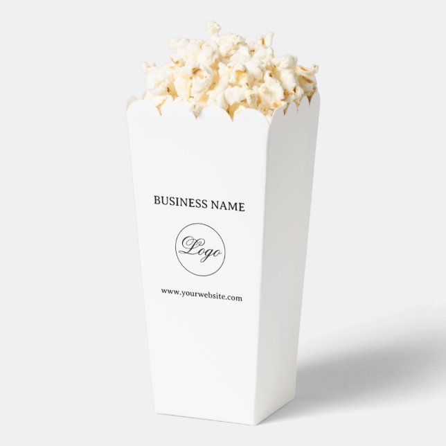 Simple Professional Business Popcorn Favour Box (Popped)