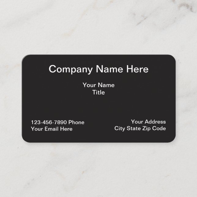 Simple Professional Businesscards Business Card (Front)