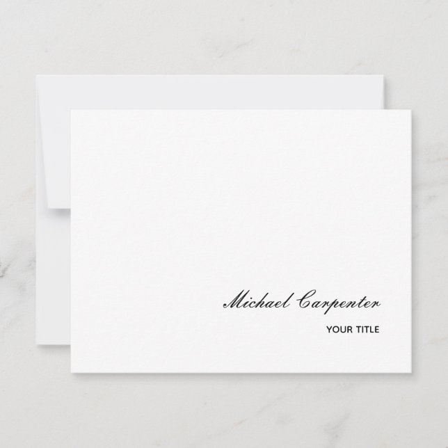Simple Professional Calligraphy RSVP Card (Front)