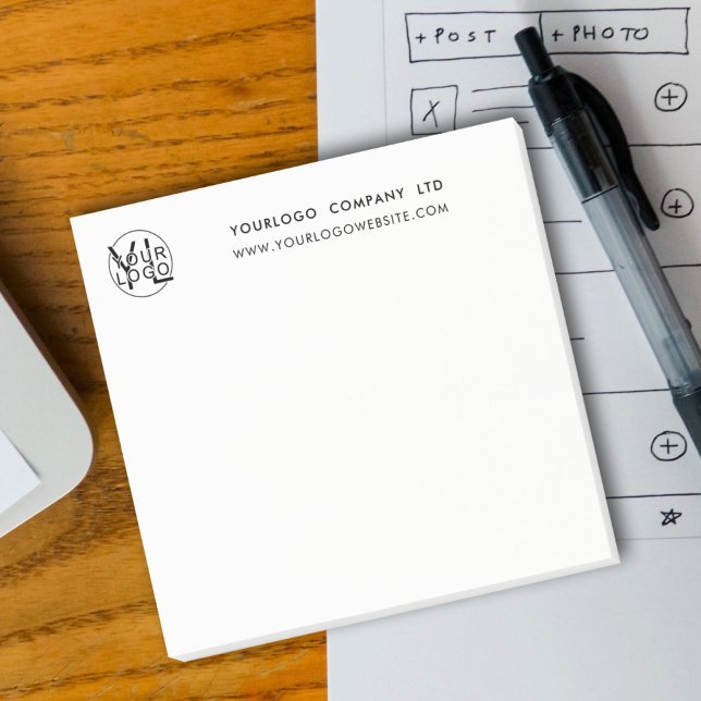 Simple Professional Company Business Logo Minimal  Post-it Notes (Creator Uploaded)