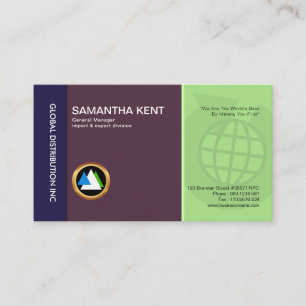 Simple Professional Concise Dynamic Global Imports Business Card