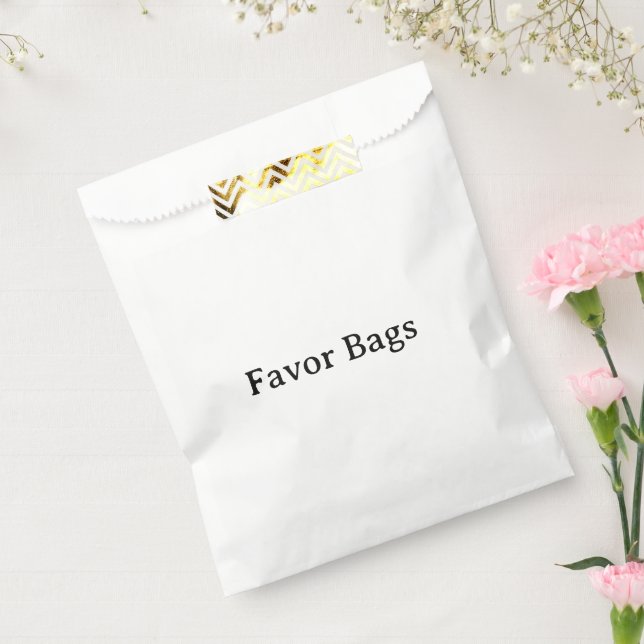 Simple Professional Custom 5.75" x 8" White Favour Bag (Sealed)