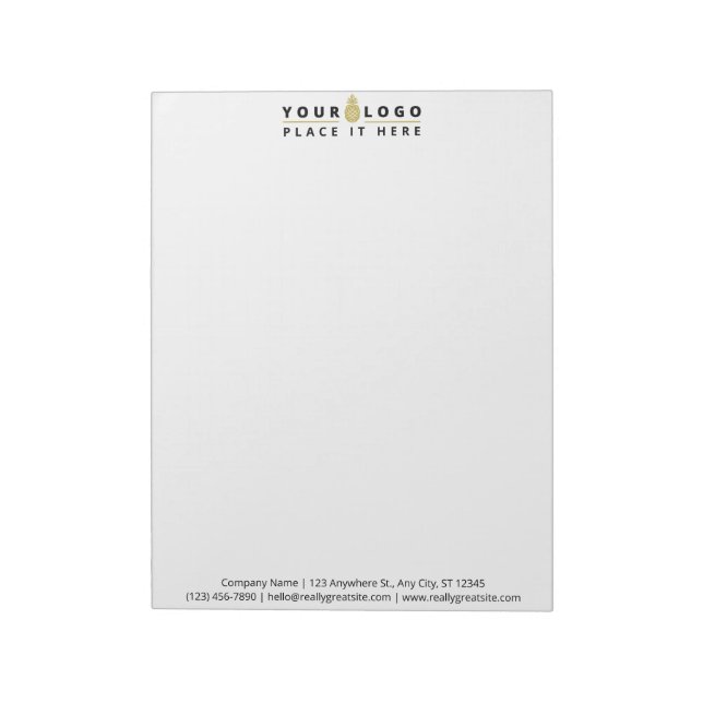 Simple Professional Custom Business Company Logo  Notepad (Rotated)