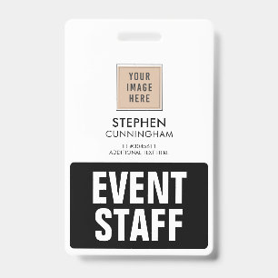 Simple Professional Custom Event Staff Employees Badge