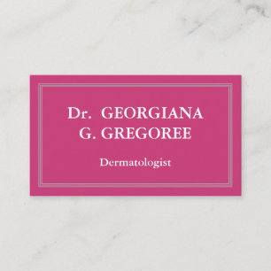 Simple & Professional Dermatologist Business Card