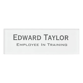 Simple Professional Employee Name Name Tag