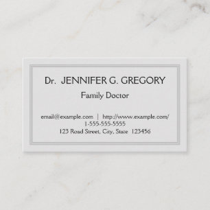 Simple & Professional Family Doctor Business Card