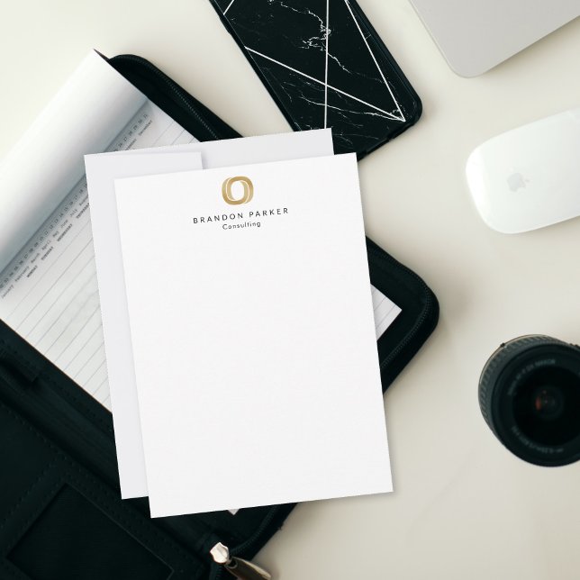 Simple Professional Gold Logo Entrepreneur Card (Creator Uploaded)