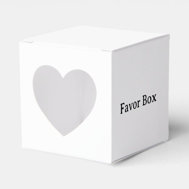 Simple Professional Heart 2x2x2 Favor Box (Front Side)