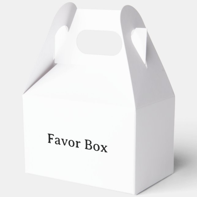 Simple Professional Large Gable 5" x 3" x 6.5" Favor Box (Front)