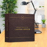 Simple professional lawyer attorney burgundy  binder<br><div class="desc">Elegant dark burgundy leather look texture and faux gold monogrammed modern binder for consultant,  attorney at law,  business corporate administrative office,  construction,  legal,  tax or financial advisors or real estate company.</div>