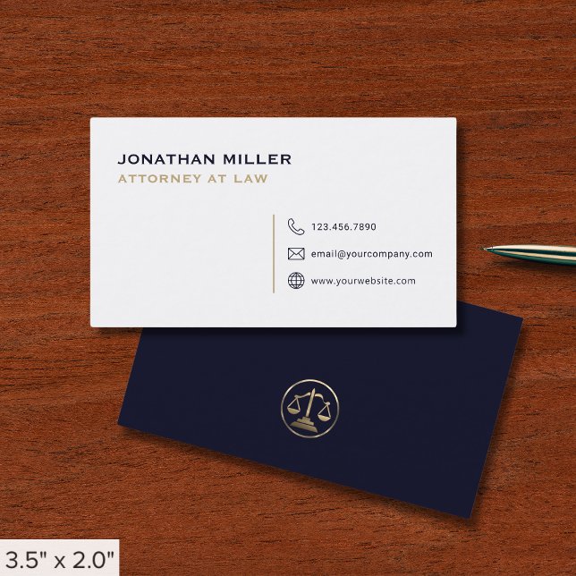 Simple Professional Lawyer Business Card (Creator Uploaded)