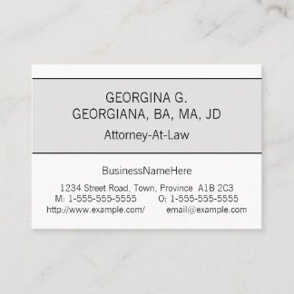Simple Professional Lawyer Business Card