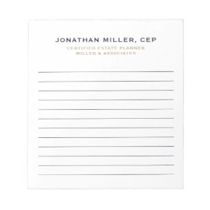 Simple Professional Lined Notepad