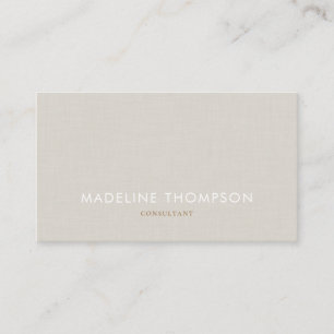 Simple Professional Linen Grey Business Card