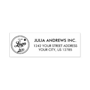 Simple Professional Logo Business Return Address  Self-inking Stamp
