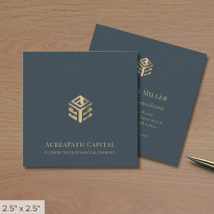 Simple Professional Logo Square Business Card