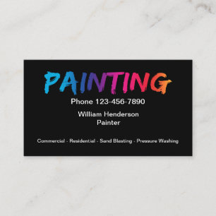 Simple Professional Painter Businesscards Business Card