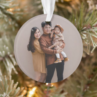 Simple Professional Photo Acrylic Circle Ornament